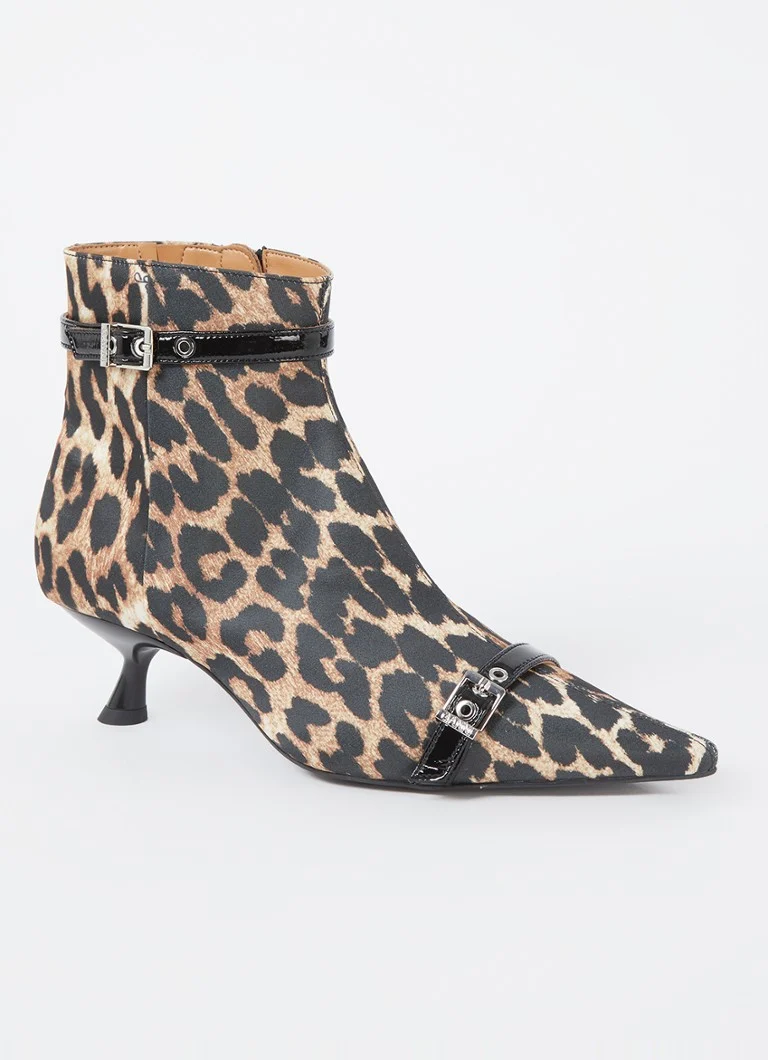 Ganni Ankle boot with leopard print
