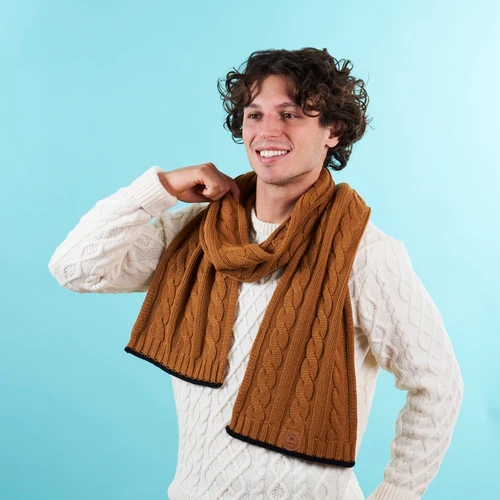 Creamy Gin Brown - Brown Scarf
