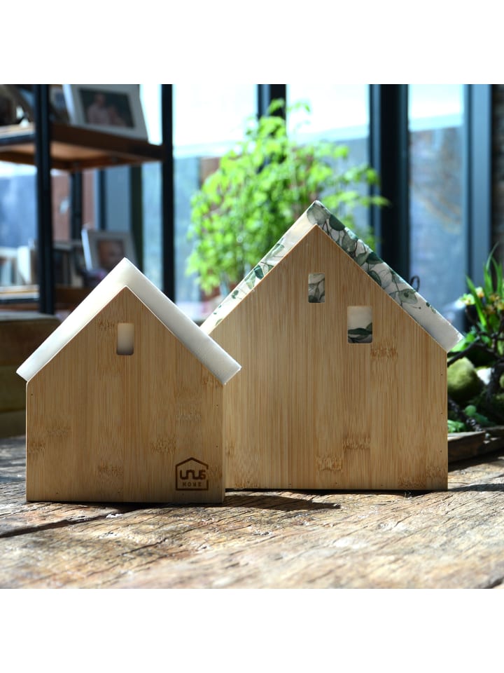 UNUS Serviettenhalter Haus Bambus in Natur günstig kaufen