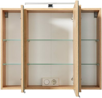 HELD MÖBEL Spiegelschrank Malibu Breite 80 cm, mit Spiegeltüren und Türendämpfern
