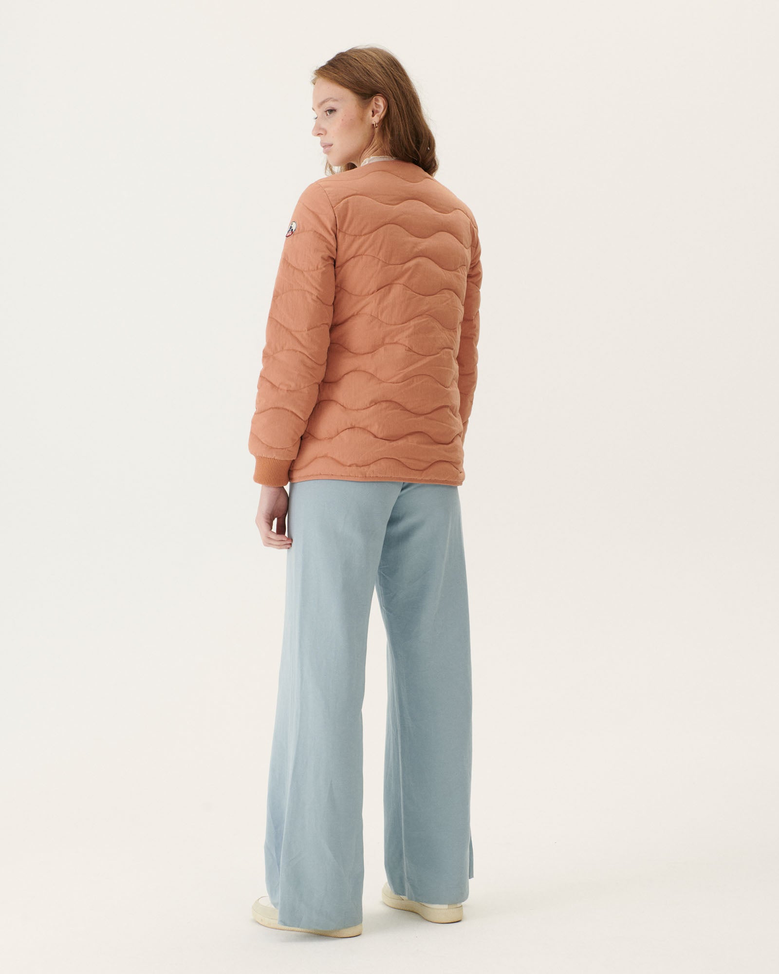 Veste zippée Col V Camel Alexia