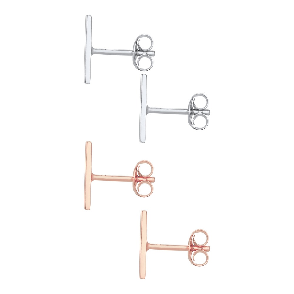 Elli Elli Boucles d'Oreilles Set Géo Basic Minimal Clous d'Oreille Femme - (925/1000)  Boucles d'oreilles