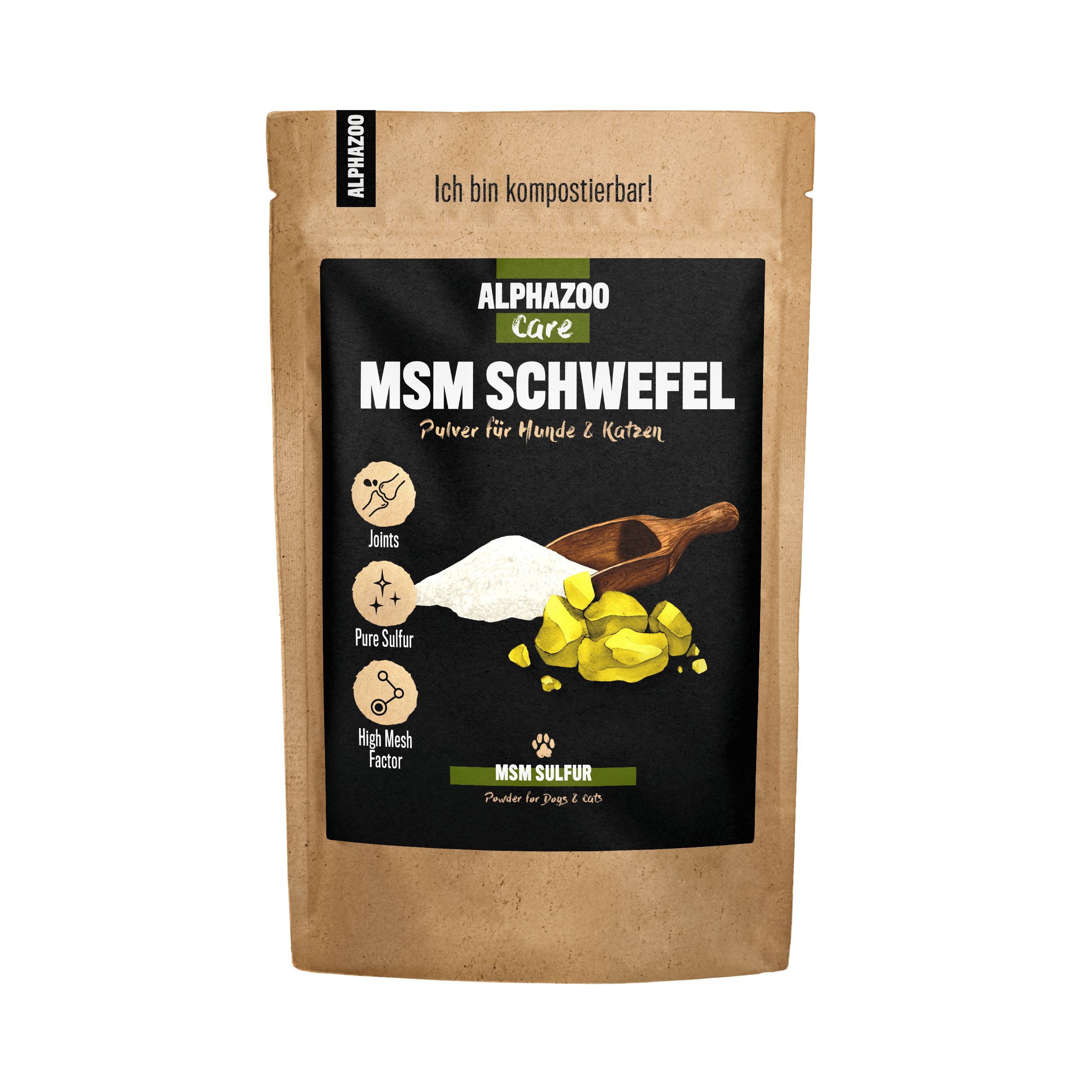 ALPHAZOO Ergänzungsfutter & Aufzucht ALPHAZOO MSM-Pulver für Hunde und Katzen 250 g