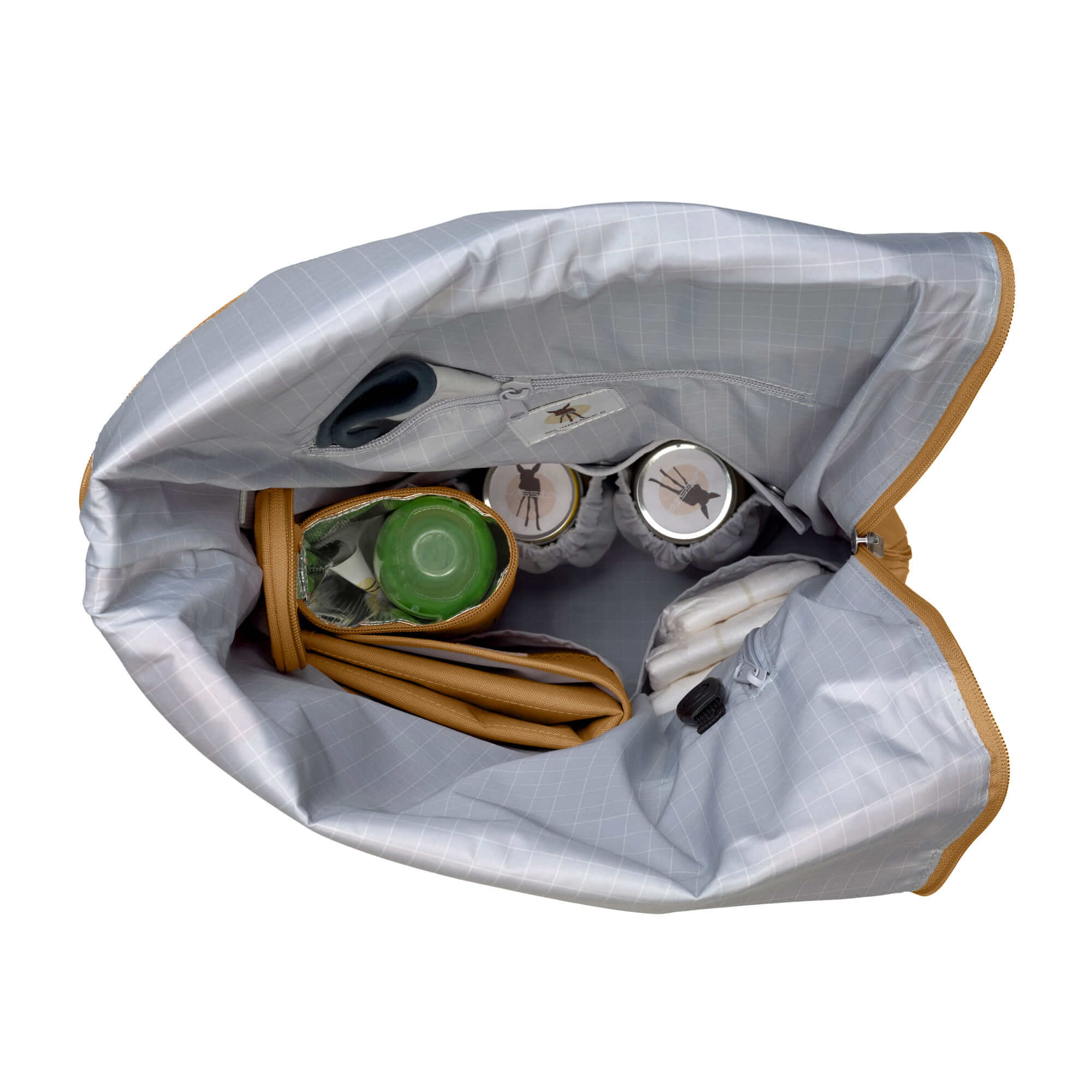 Wickelrucksack - Rolltop Backpack, Curry