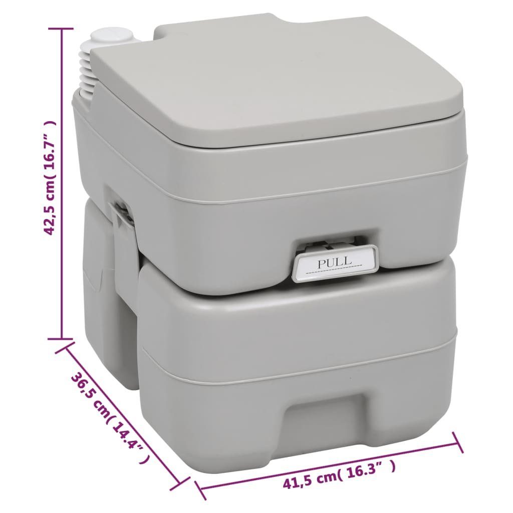 vidaXL Campingtoilette Tragbare Campingtoilette mit Waschbecken