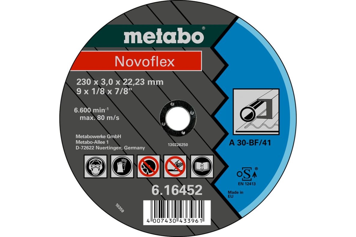 Metabo Tillbehör 616457000 Kapskiva Ø 180x3,0x22,2mm stål Novoflex