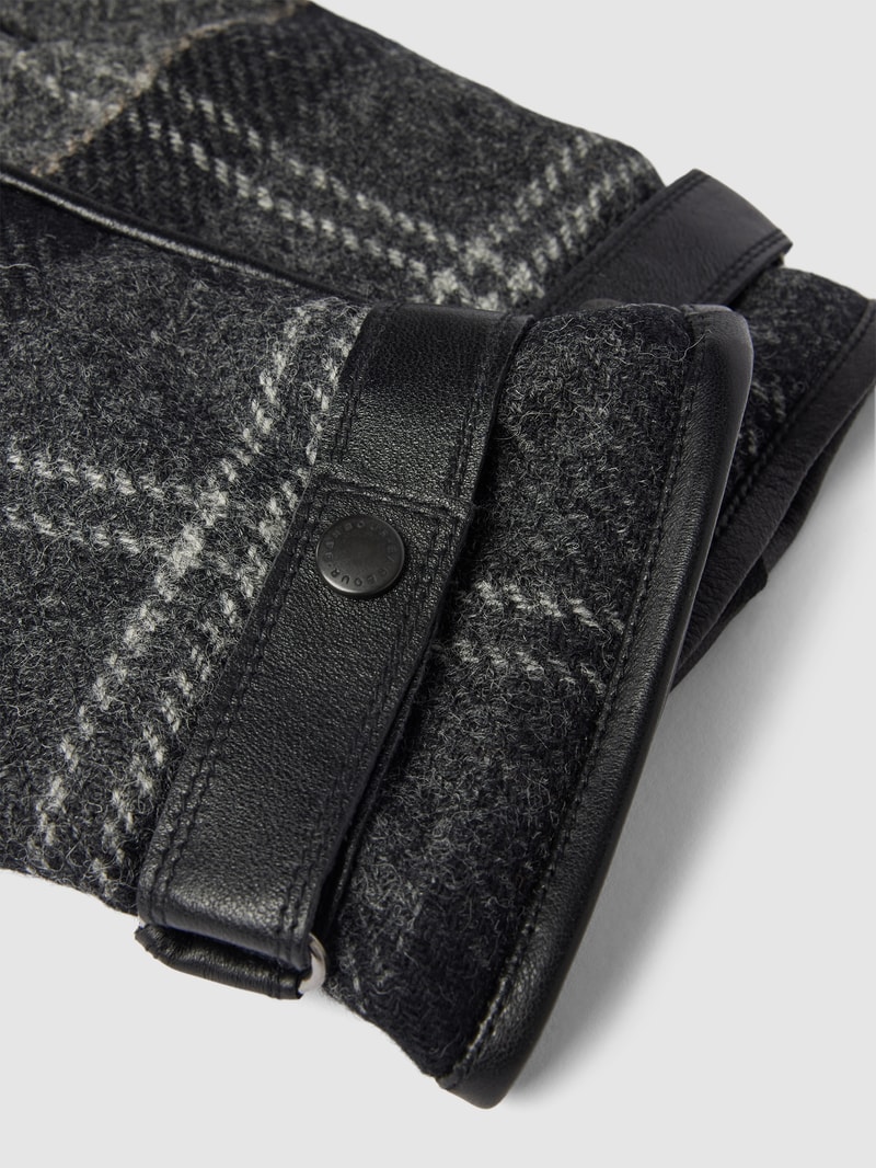 Lederhandschuhe mit verstellbarem Riegel Modell 'NEWBROUGH' in anthrazit