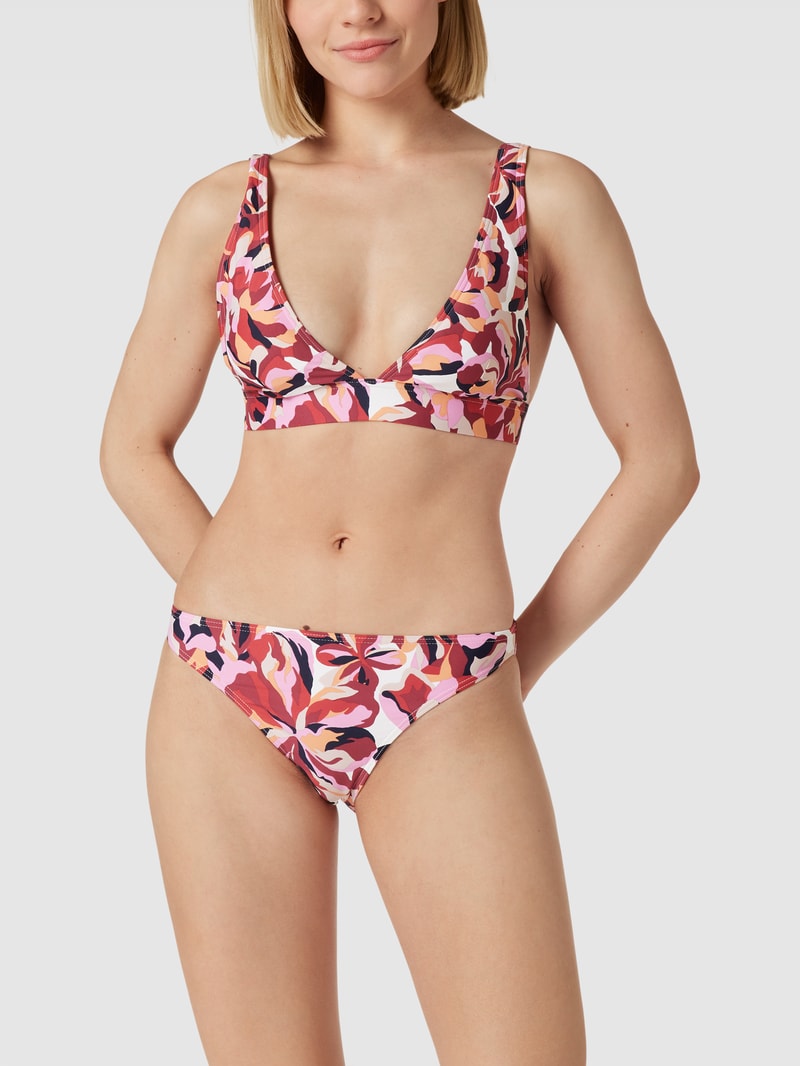 Bikini-Set mit Allover-Muster Modell 'CARILO' in bordeaux rot