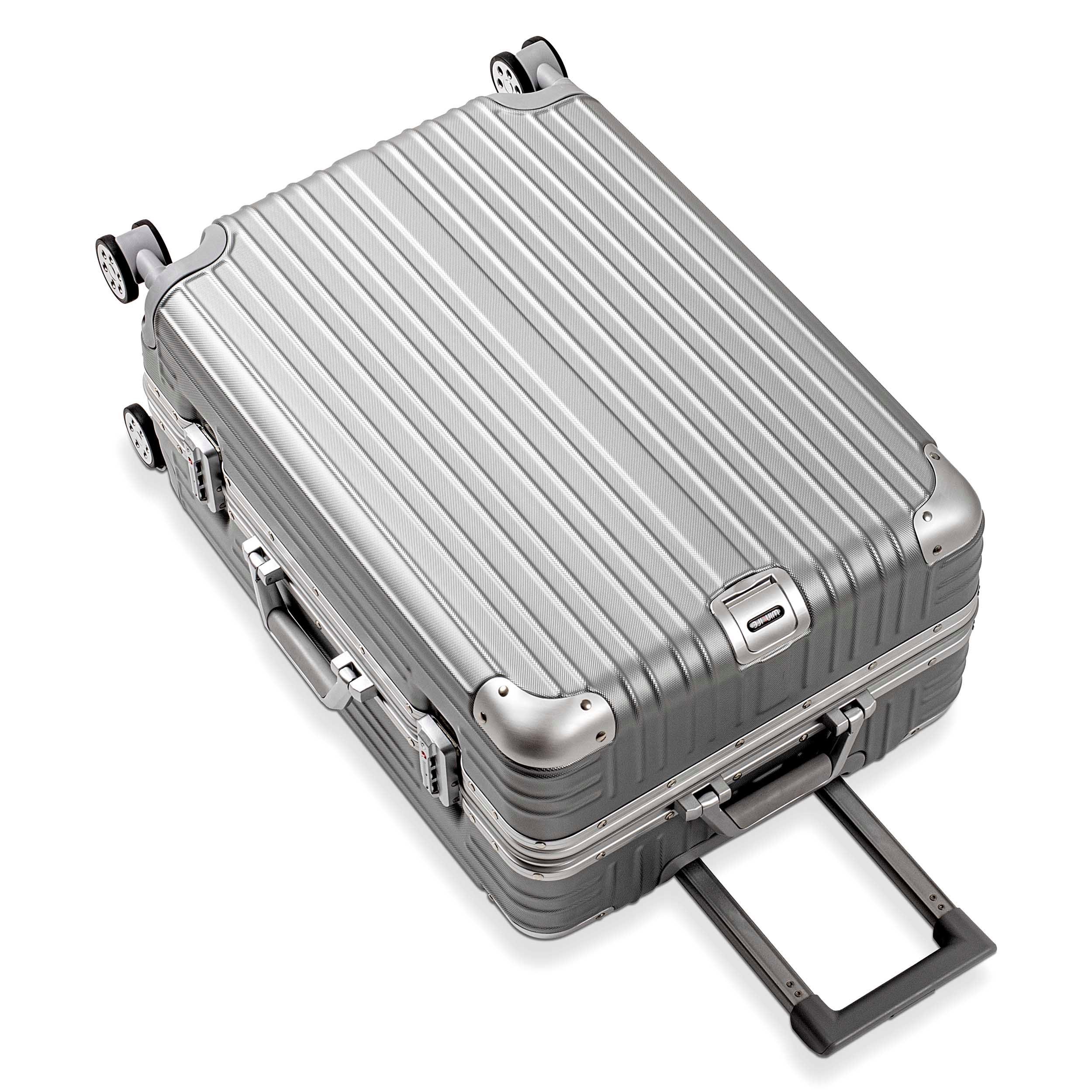 WINLIFE Koffer SPARSET Checkin-Trolley(67cm) + große Koffer(77cm) Reisekoffer, SET mit Alu-Rahmen, ABS & TSA Nummern-Schloss