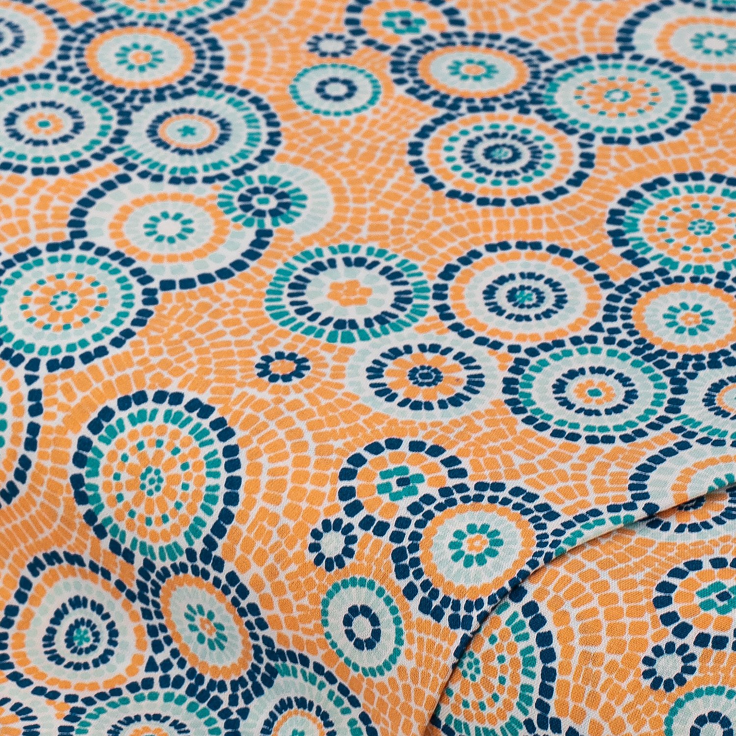 Baumwollstoff Mosaik-Kreise 