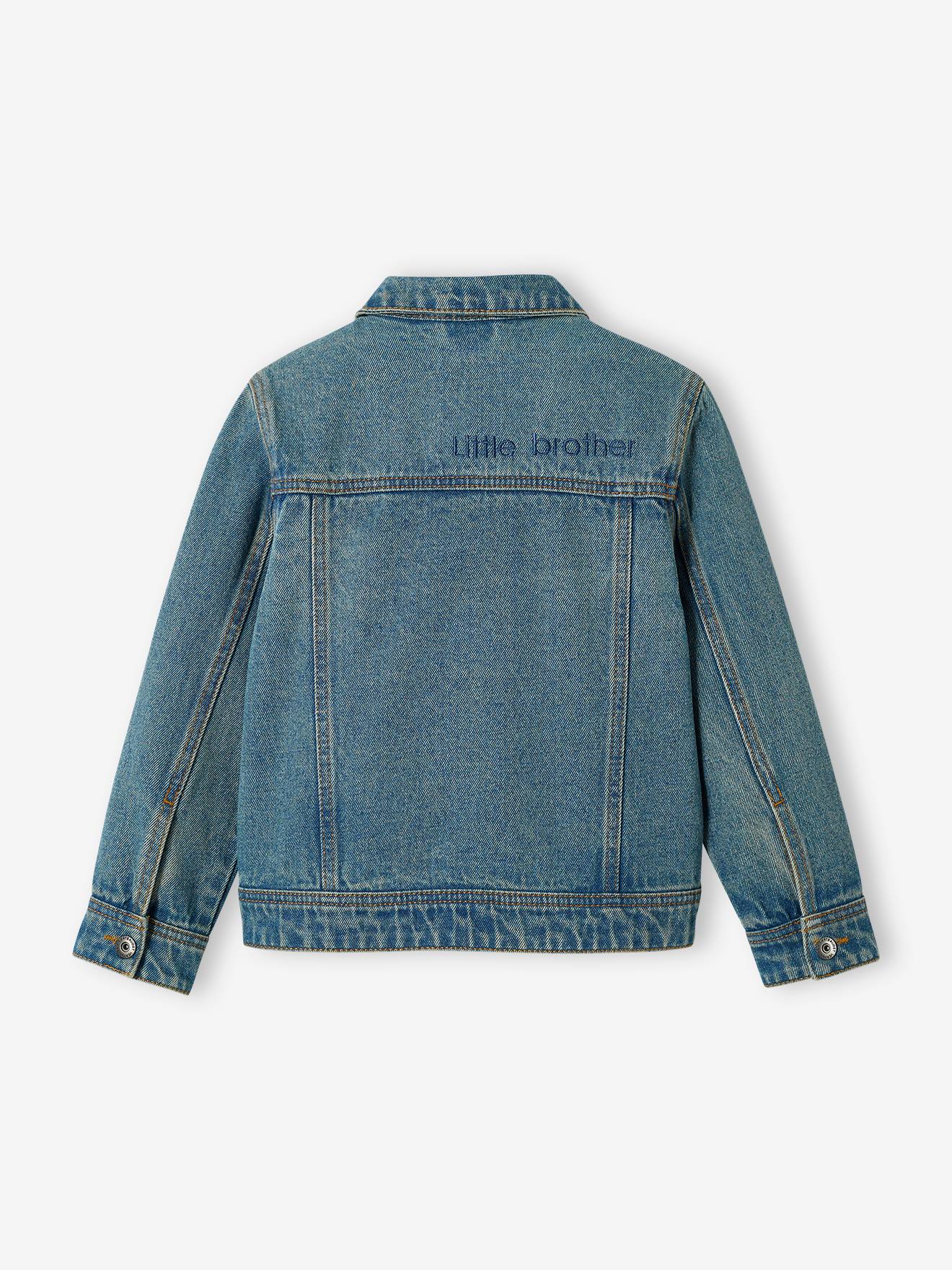 Veste en jean personnalisable garçon denim waterless stone