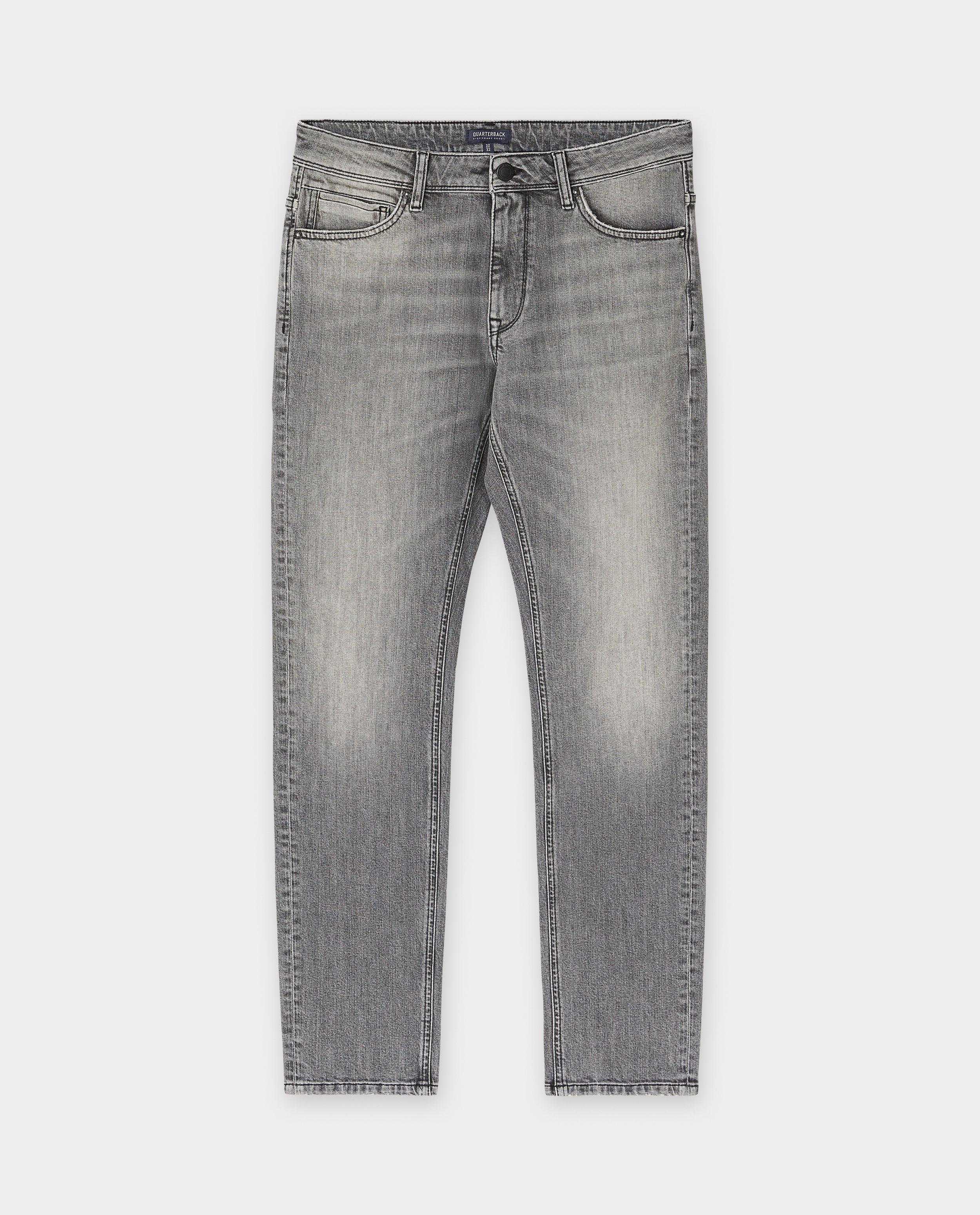 Grå Quarterback-jeans, smal passform mörkgrå