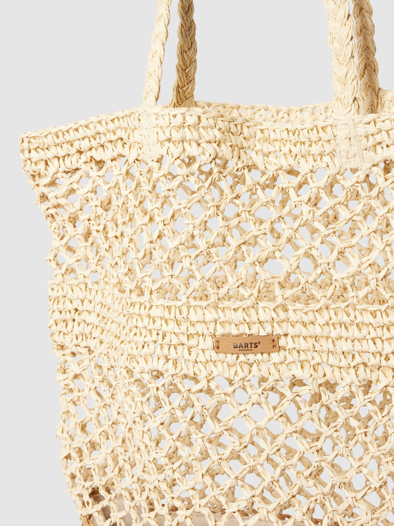 Handtasche mit Lochmuster Modell 'Mediteraz' in sand
