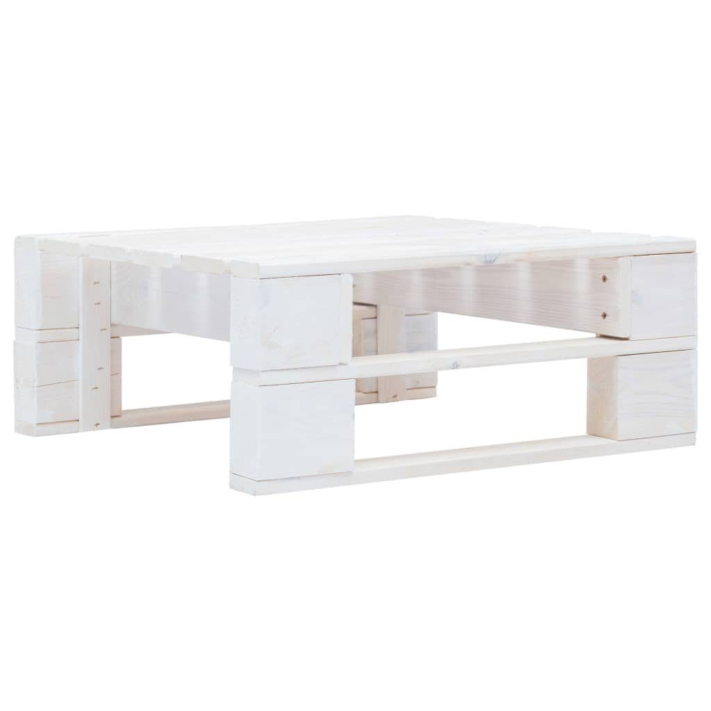 möbelando Gartenlounge-Hocker Astrid (LxBxH: 60x60x25 cm), aus Kiefer in Weiß