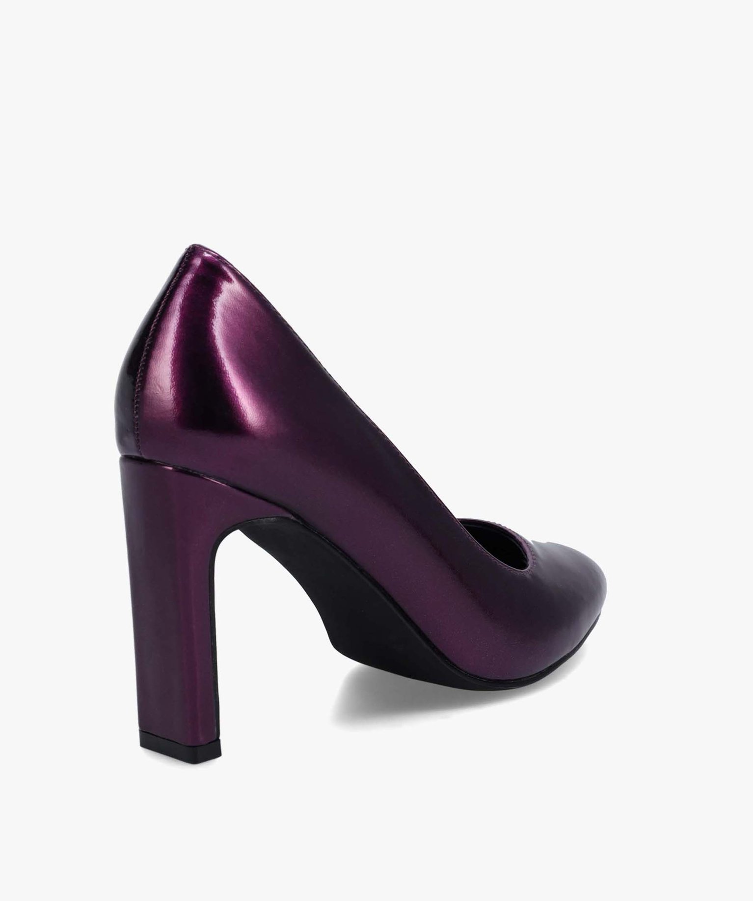 Escarpins femme à talon fin dessus uni métallisé violet | GEMO