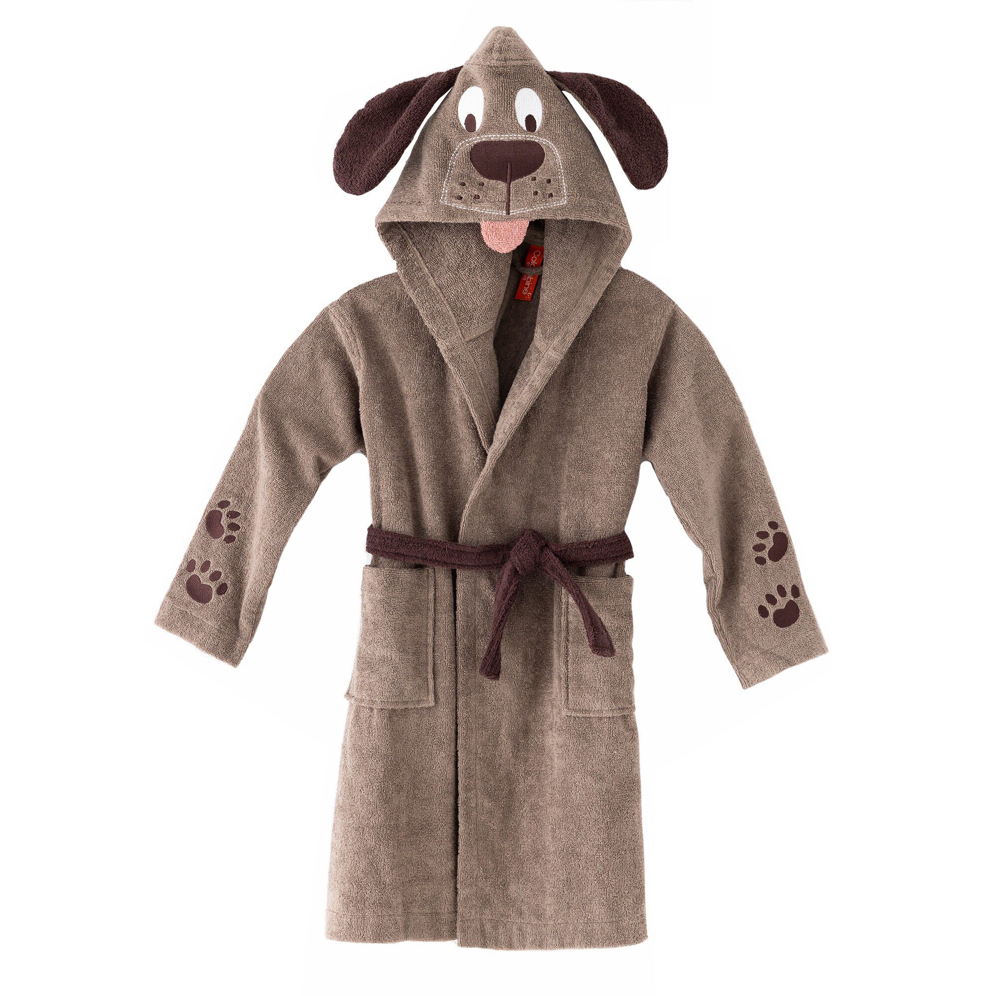 Peignoir de bain enfant chien éponge coton