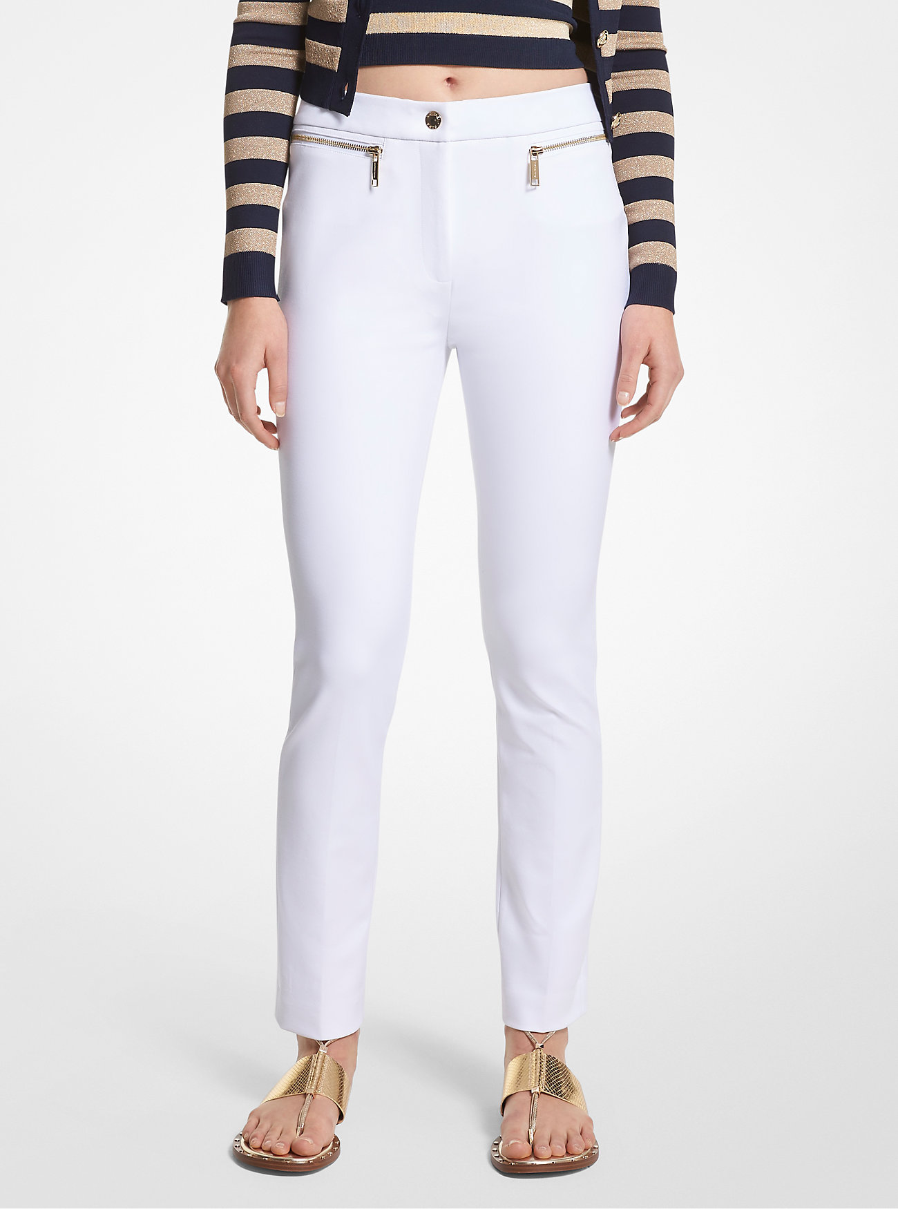Stretch Crepe Bukser - HVITE