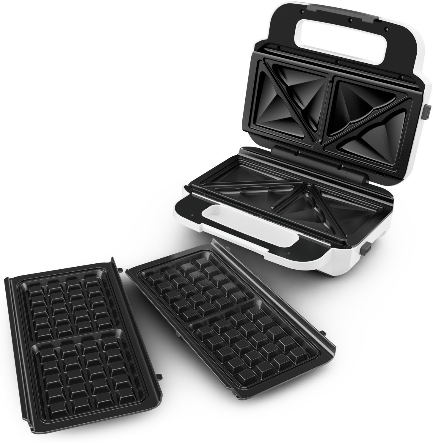 Tefal 2-in-1-Sandwichmaker SW7011 Snack XL, 850 W, 2 antihaft + spülmaschinengeeignete Plattensets, inkl. Rezeptheft