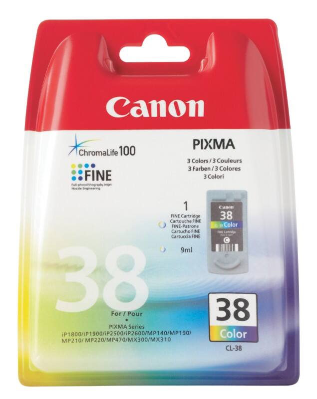 Canon CL-38 Original Tintenpatrone Cyan, Magenta, Gelb
