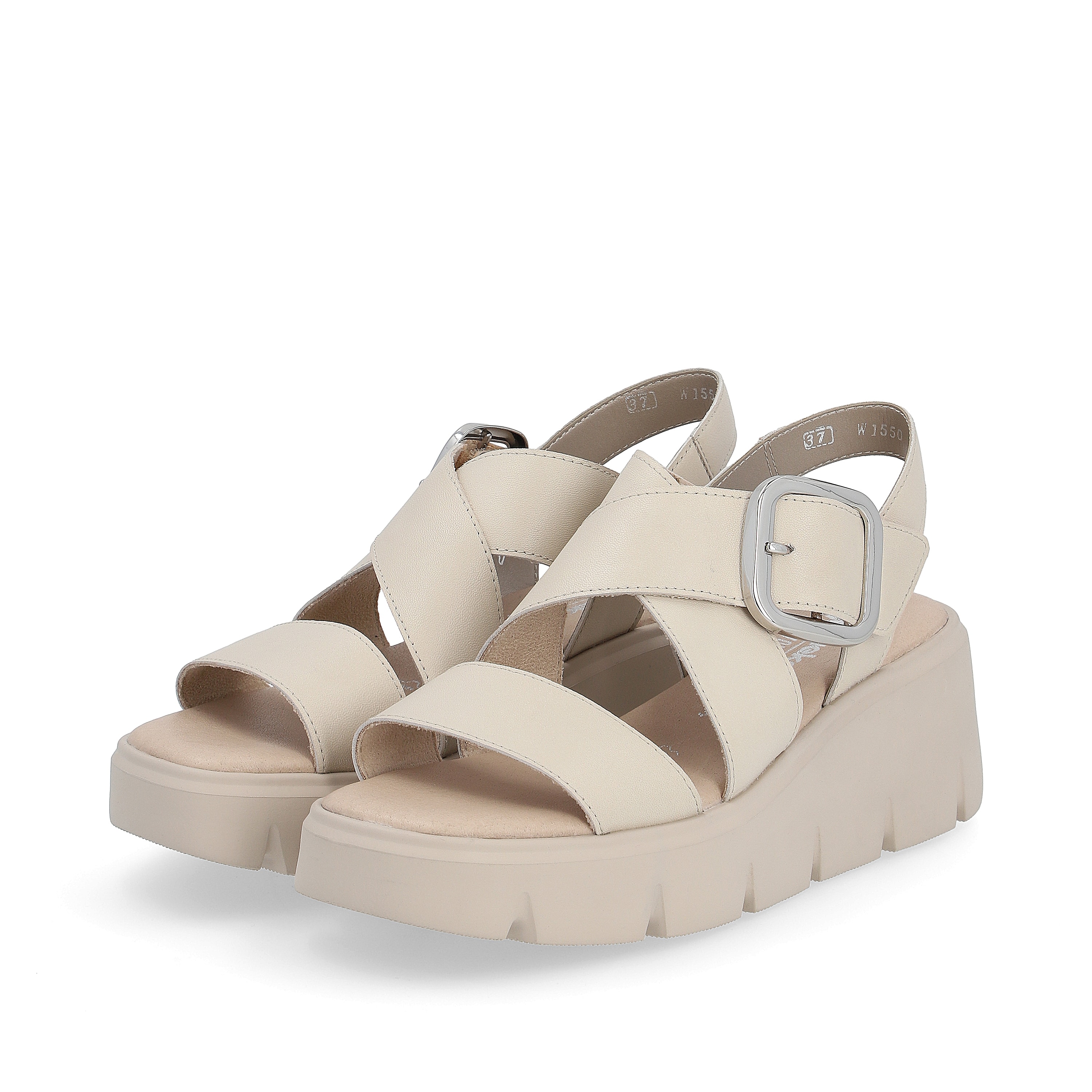 Rieker Damen Keilsandaletten sand beige