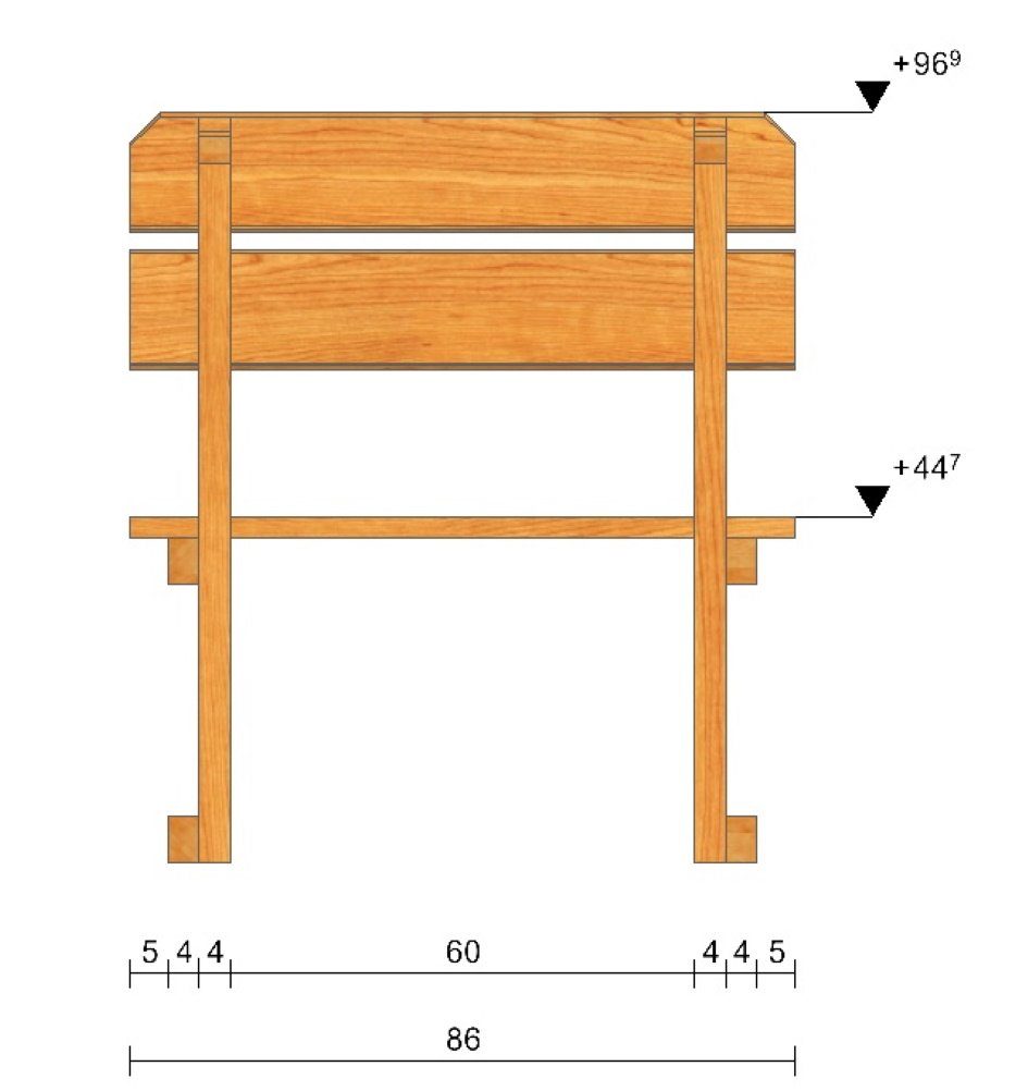 bv-vertrieb Gartenbar-Set Rustikale Sitzgruppe für 2 Pers. mit Rückenlehne - (4385)