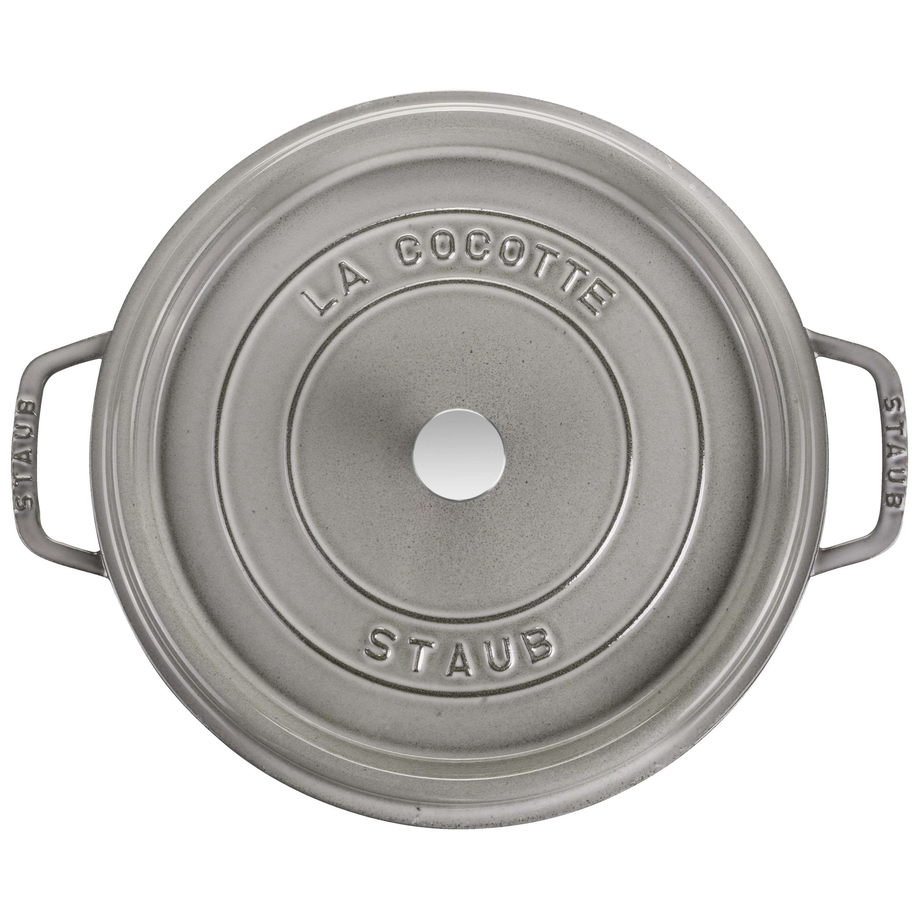 Cocotte 30 cm, rund, Graphit-Grau, Gusseisen
