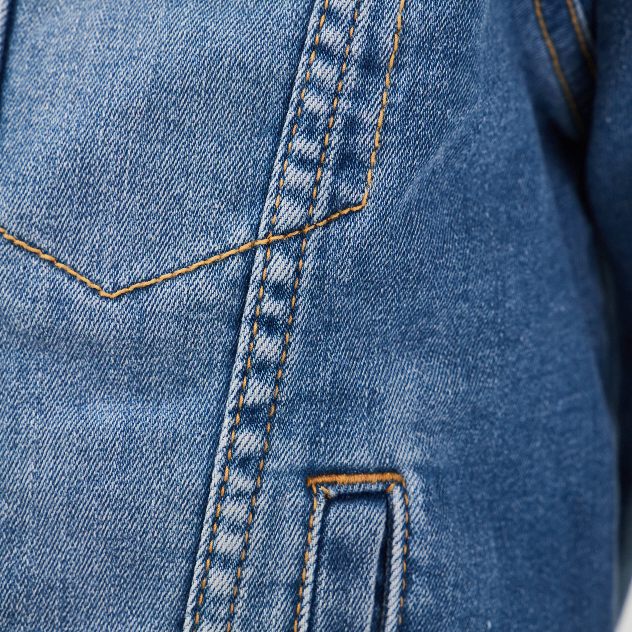 Veste droite en jean denim double stone femme | Cache Cache