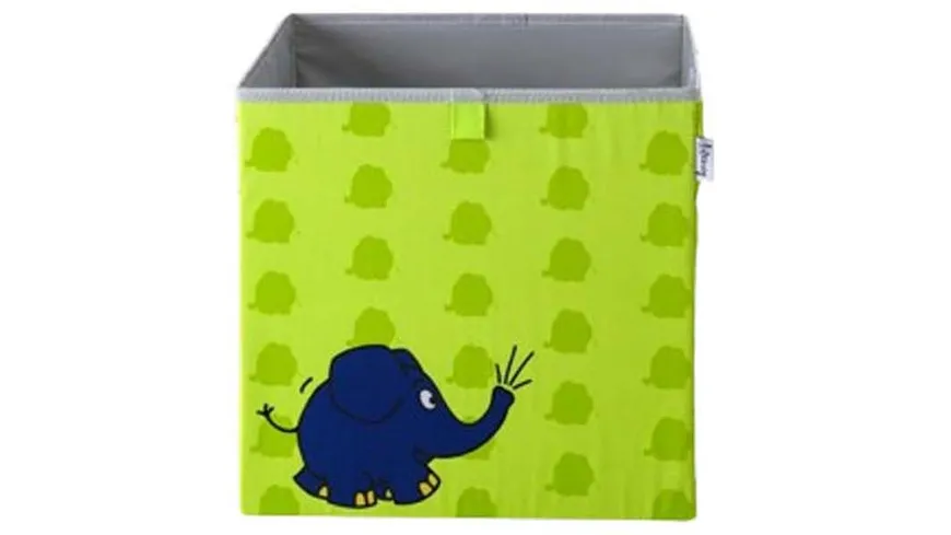 Lifeney Aufbewahrungsbox Elefant 33x33x33cm blau, grün