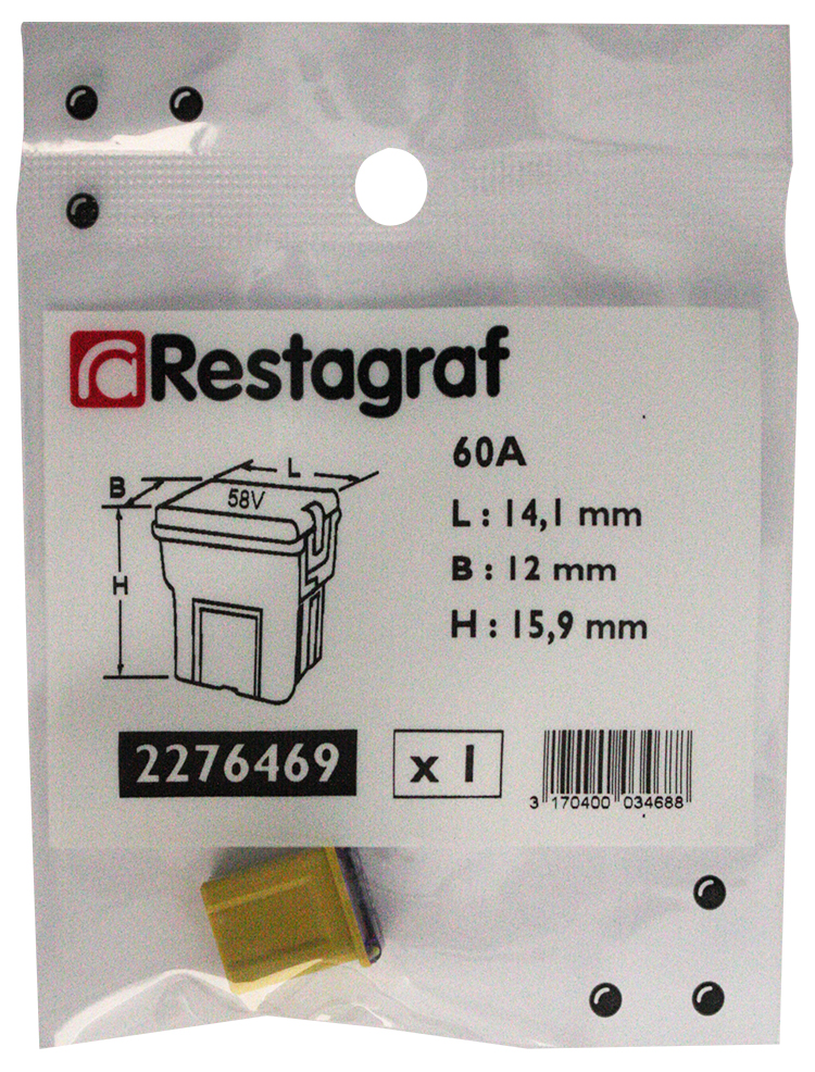Restagraf 60 A Niedrigprofil J-CASE Blocksicherung - ATU