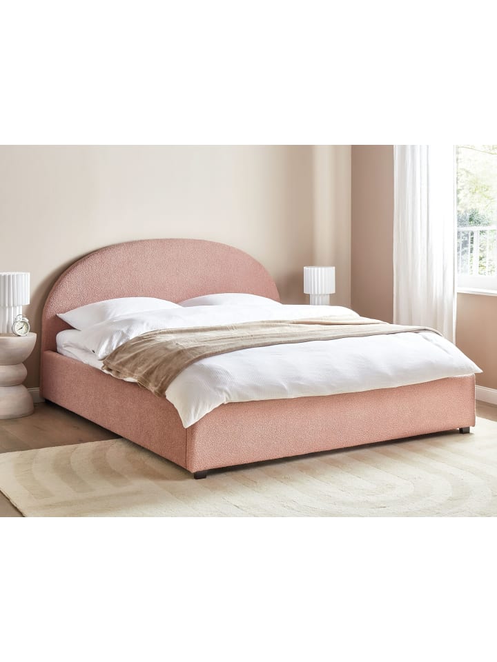 Beliani Doppelbett VAUCLUSE in Rosa - (W) 194 x (H) 112 x (L) 214 cm günstig kaufen onesize