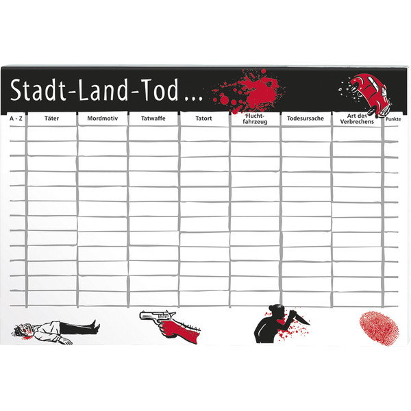 BLACK STORIES - STADT LAND TOD - Reisespiel