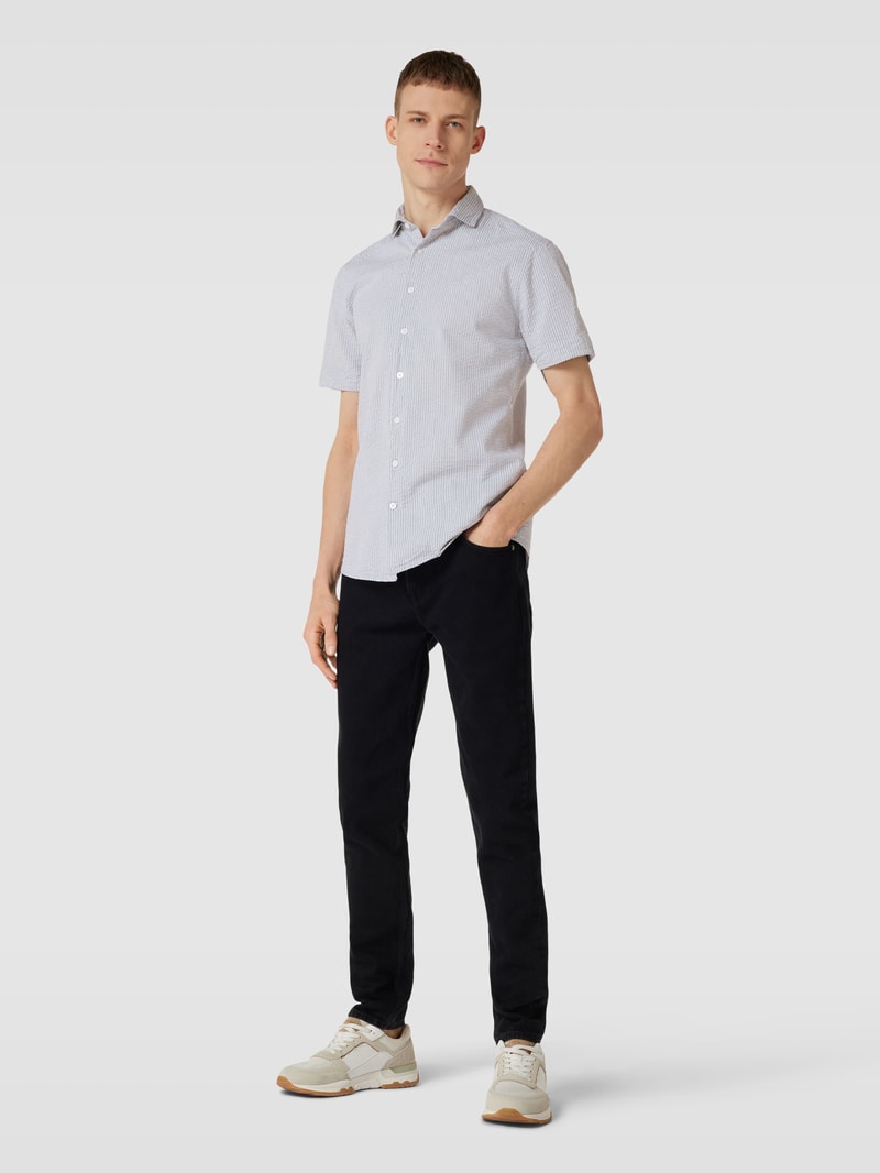 Slim Fit Freizeithemd mit Streifenmuster in mint