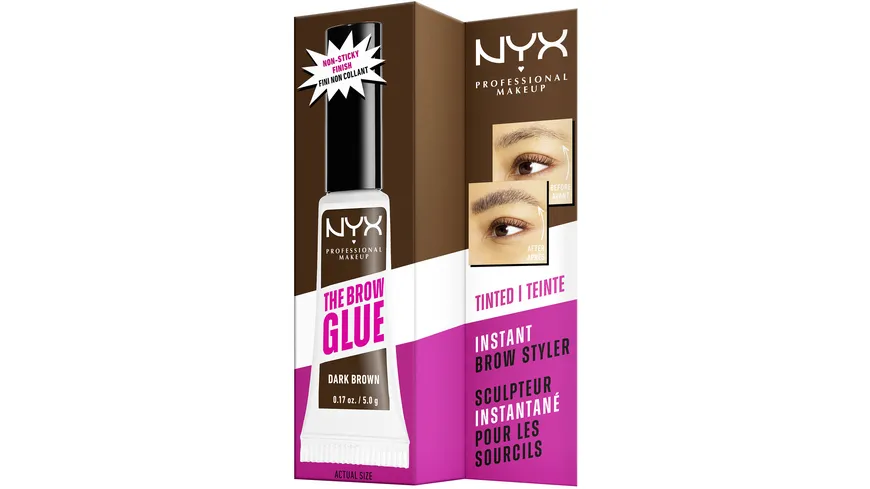 NYX PROFESSIONAL MAKEUP THE BROW GLUE Medium Brown - warm brown