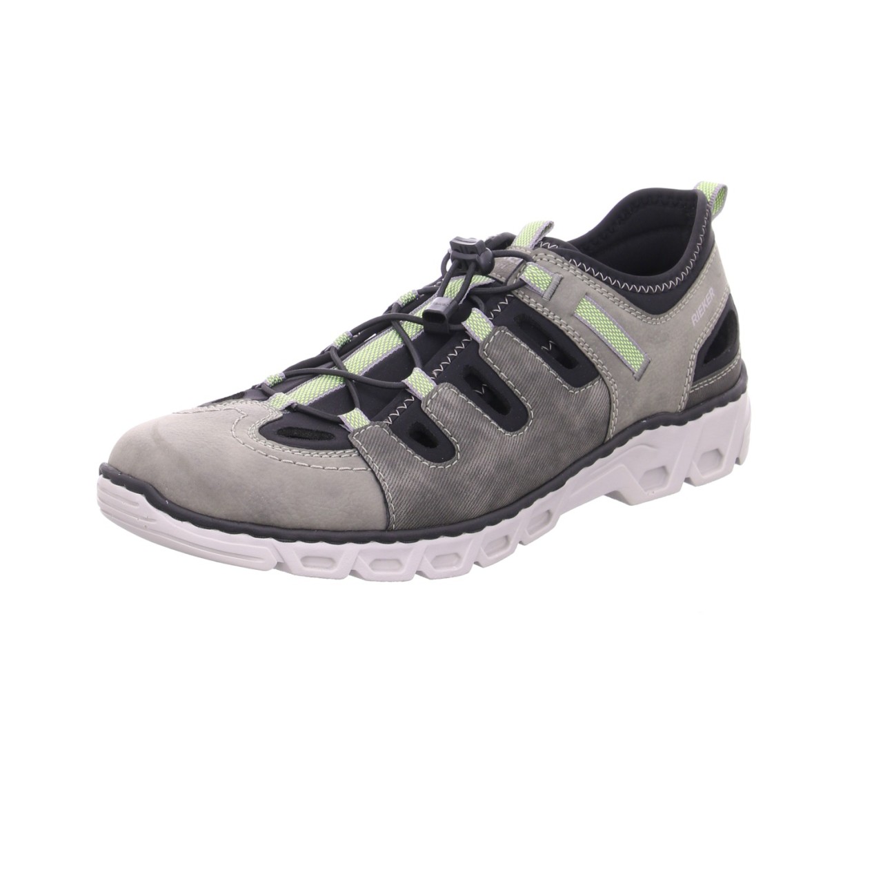 RIEKER Sportliche Slipper grau
