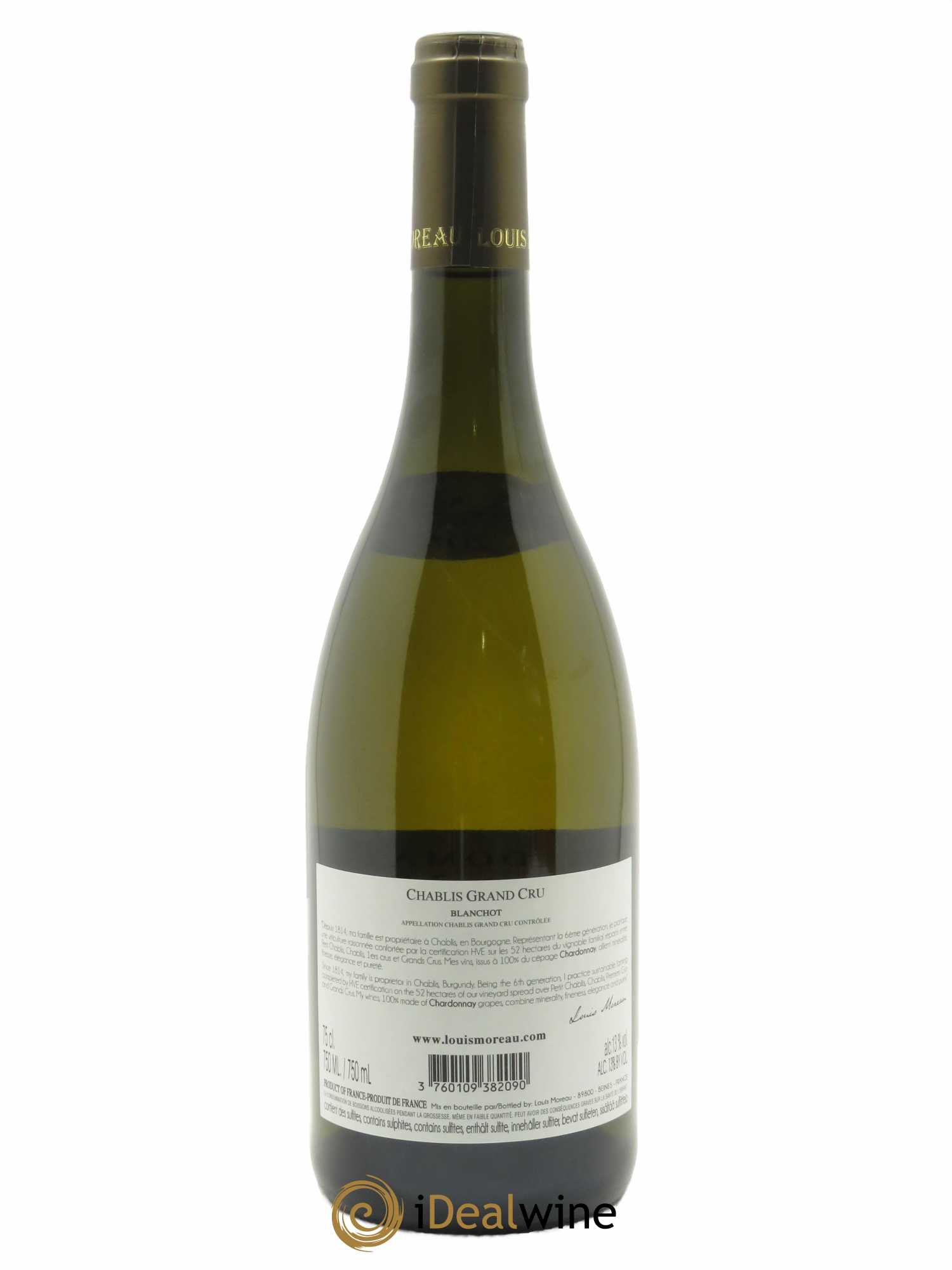 Chablis Grand cru Blanchot Louis Moreau  2017 - Lot de 1 Bouteille