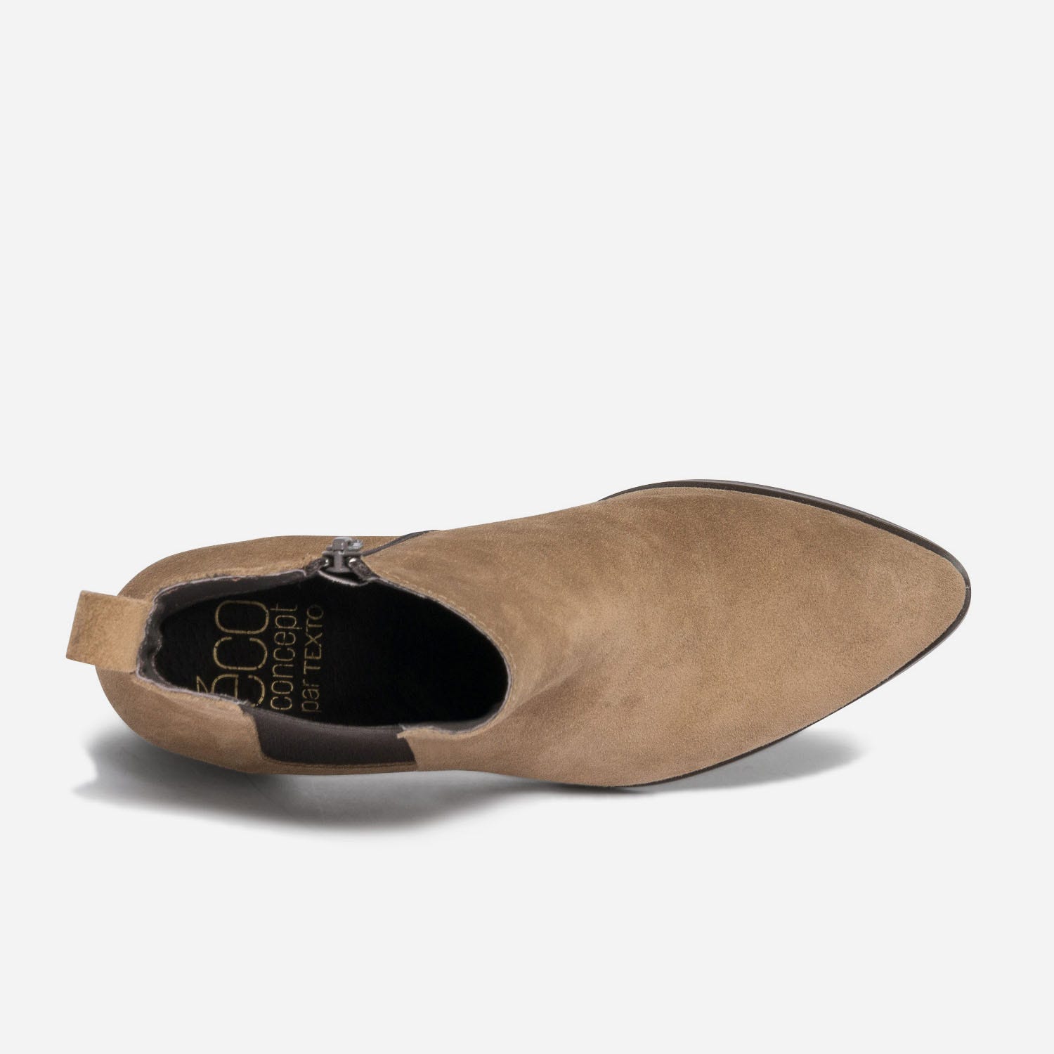 Boots TEXTO taupe éco-conçu en cuir