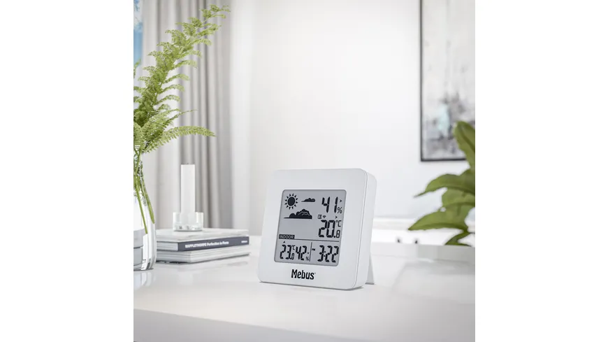 Mebus Funkgesteuerte Wetterstation Weiß