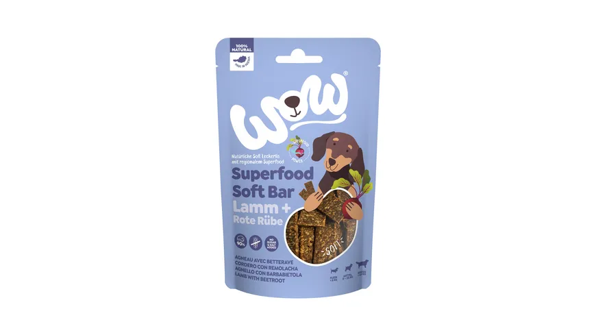 WOW Hundesnack Superfood Soft Bar Lamm 150 g