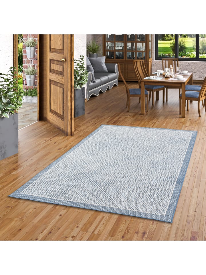 Pergamon In & Outdoor Teppich  Hampton Meliert in Groen günstig kaufen