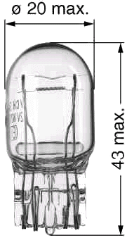 Philips W21/5W Schlusslichtlampe, 1 Stück - ATU