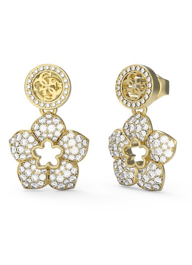 Σκουλαρίκια GUESS με κρύσταλλα JUBE04471JWYGT-U