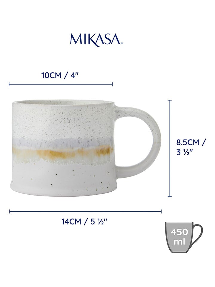 Mikasa 2er-Set: Tassen in Weiß/ Lila - 450 ml günstig kaufen onesize