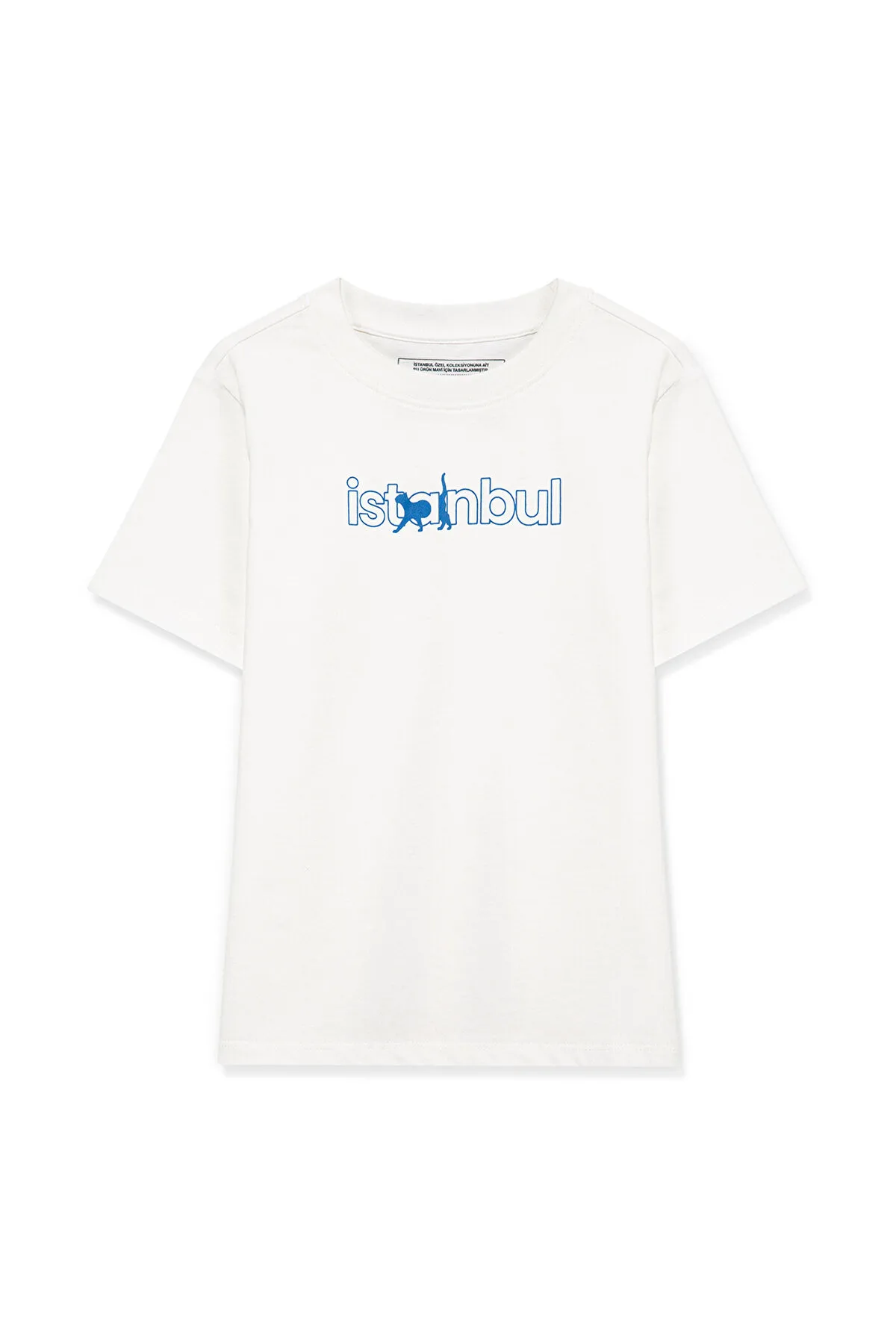 Mavi  Weißes T-Shirt mit Istanbul-Aufdruck, normale Passform / normale Passform7610195-70057