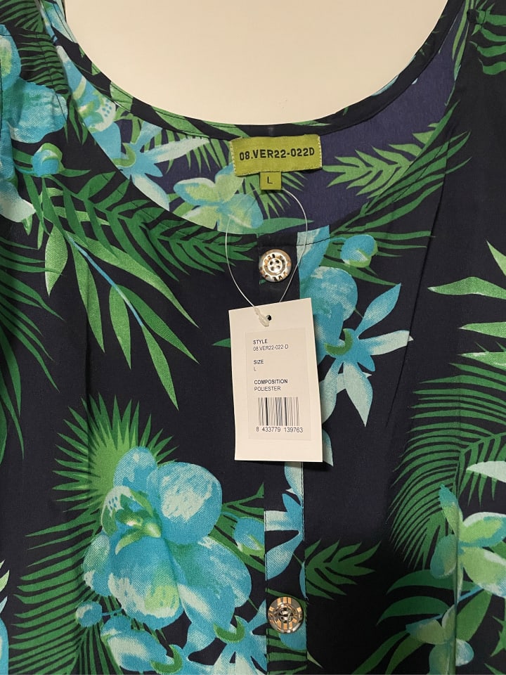 Tarifa Kleid in Grün/ Bunt günstig kaufen L