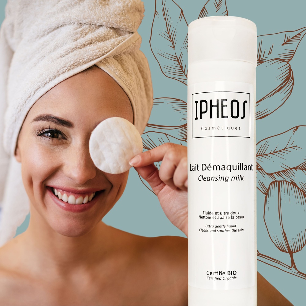 Ipheos Lait démaquillant Démaquillant visage et yeux Certifié Bio