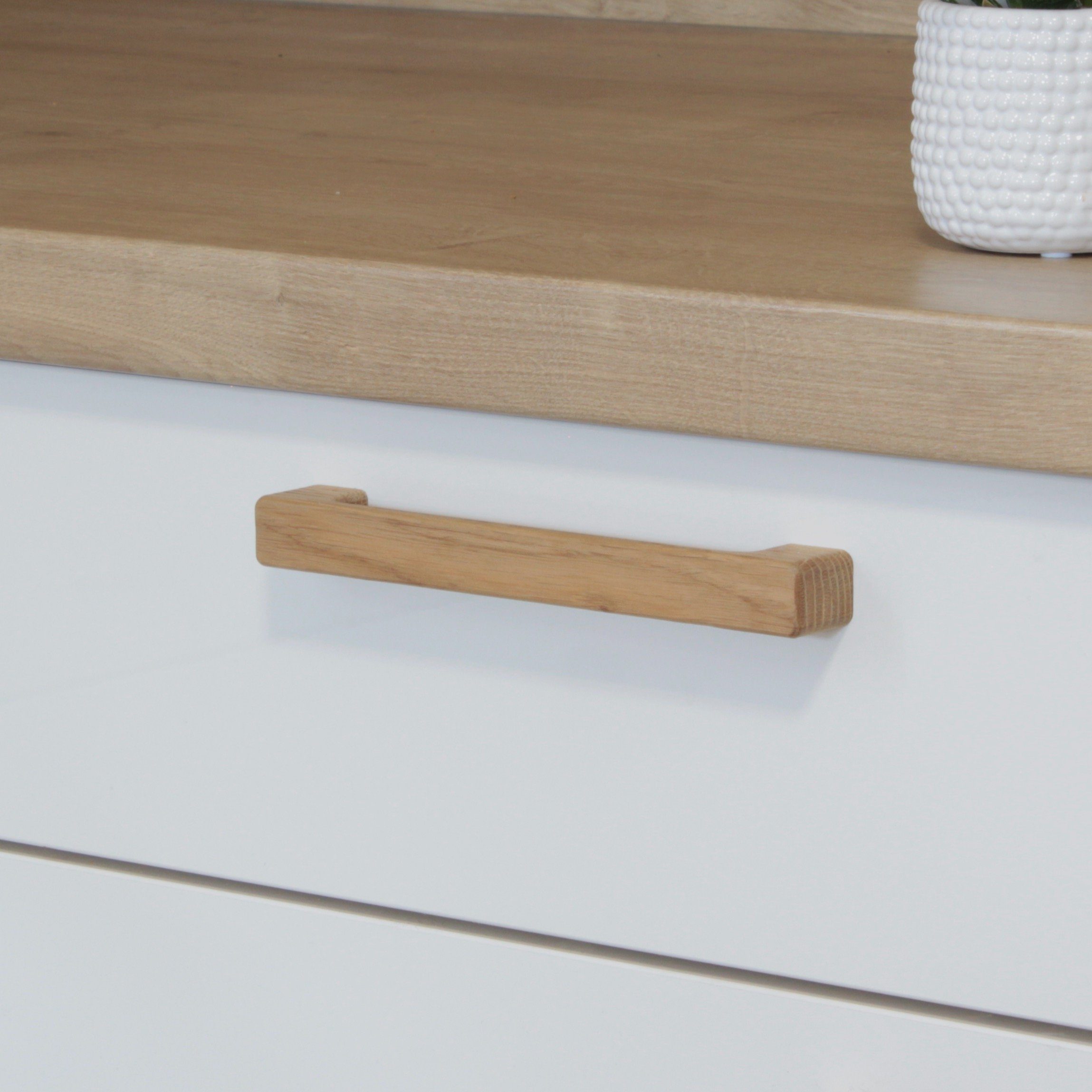 ekengriep Möbelgriff 253, Holzgriff aus Eiche für Küche, IKEA Schrank, Schubladen usw.
