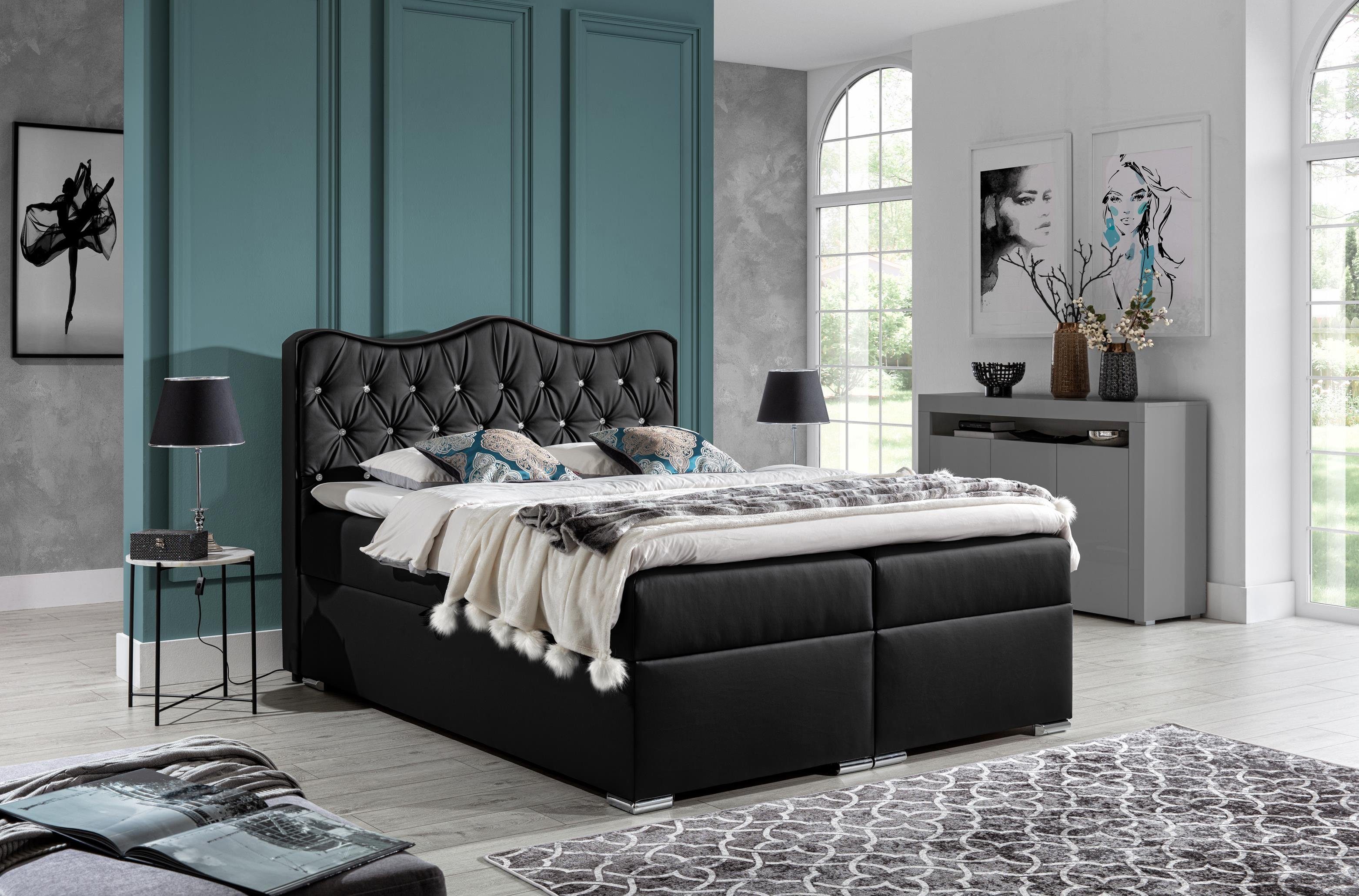 Furnix Ecksofa TANSEL 120x200 Bett mit Topper und Bettkasten Ökoleder, hochwertiges veganes PU-Leder