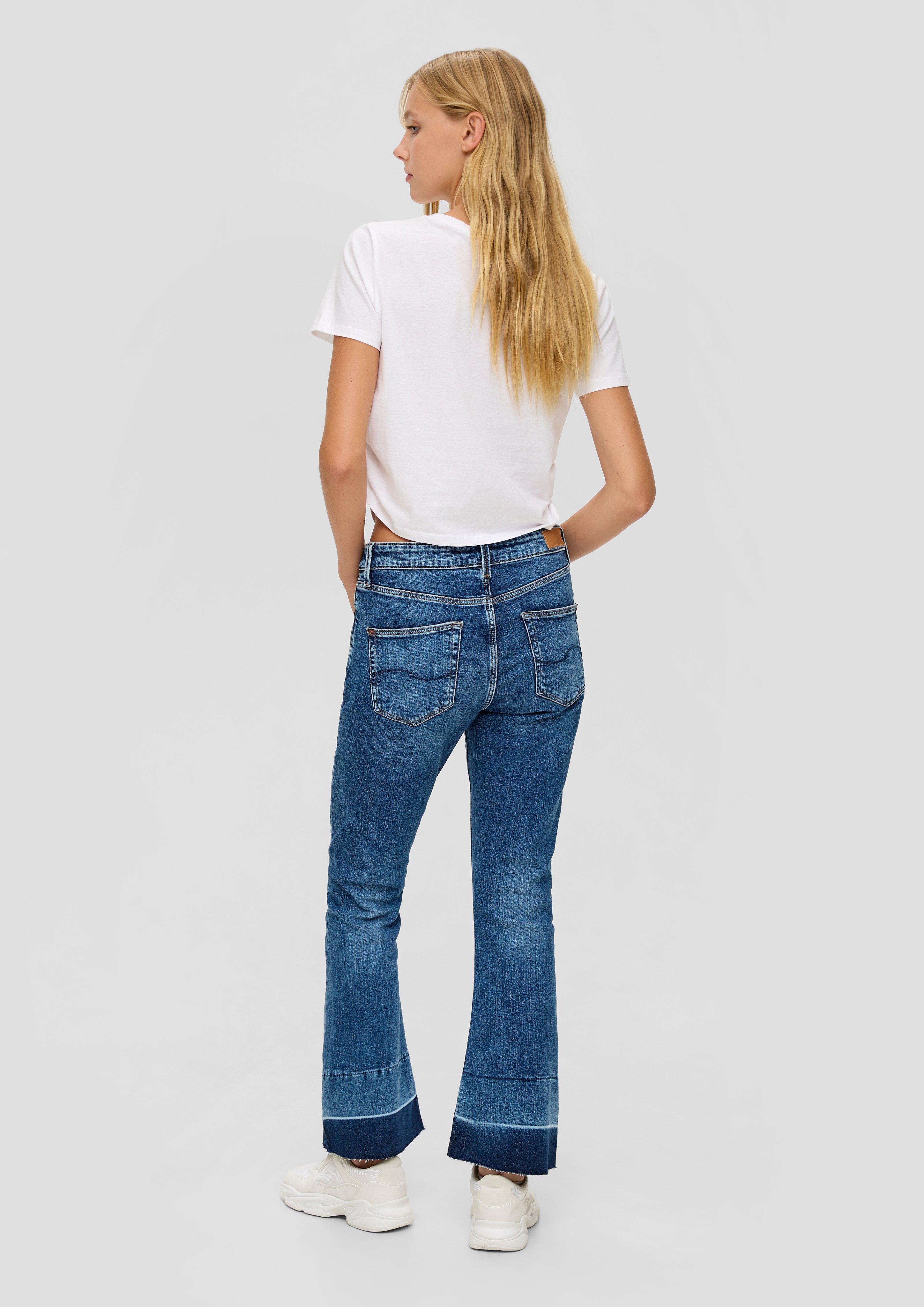 Cropped-Jeans Reena / Slim Fit / High Rise / Flared Leg  2134689-57Z2
