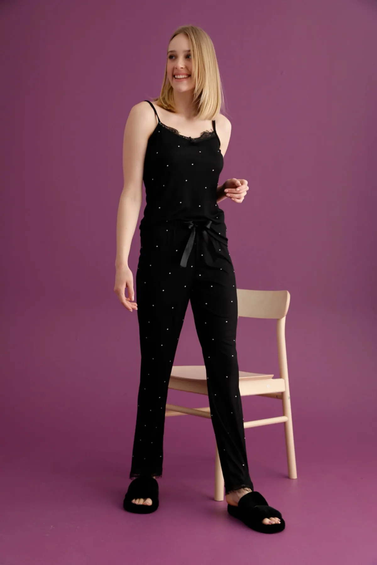 ELİZ HOMEWEAR  Pegasus-Pyjama-Set mit Seilriemen