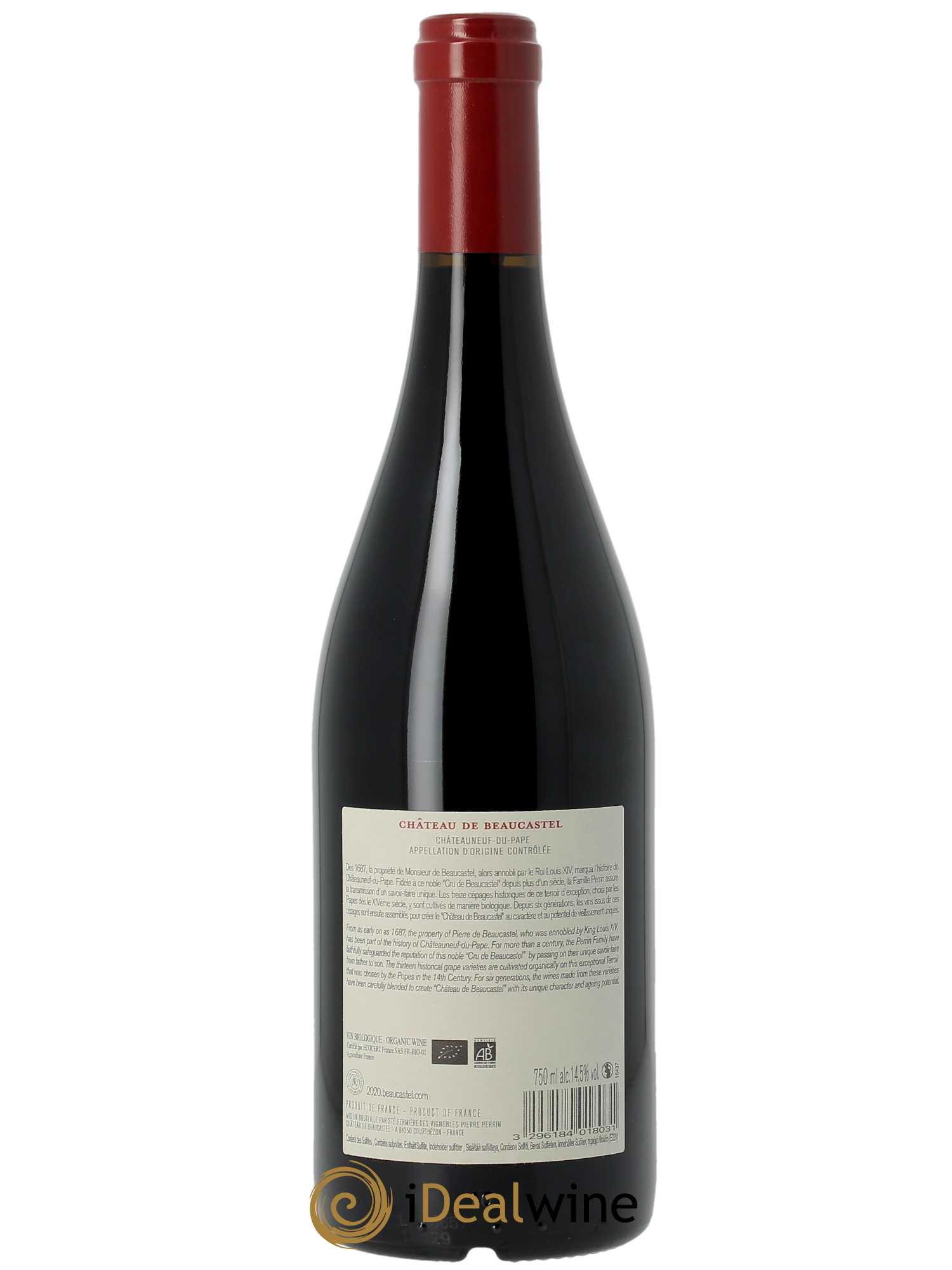 Châteauneuf-du-Pape Château de Beaucastel Famille Perrin (CBO à partir de 6 BTS) 2020 - Lot de 1 Bouteille